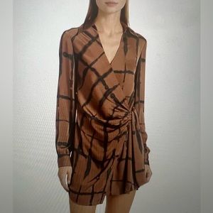 NWT Jonathan Simkhai charmeuse dress. Draped wrap silhouette. Size Medium